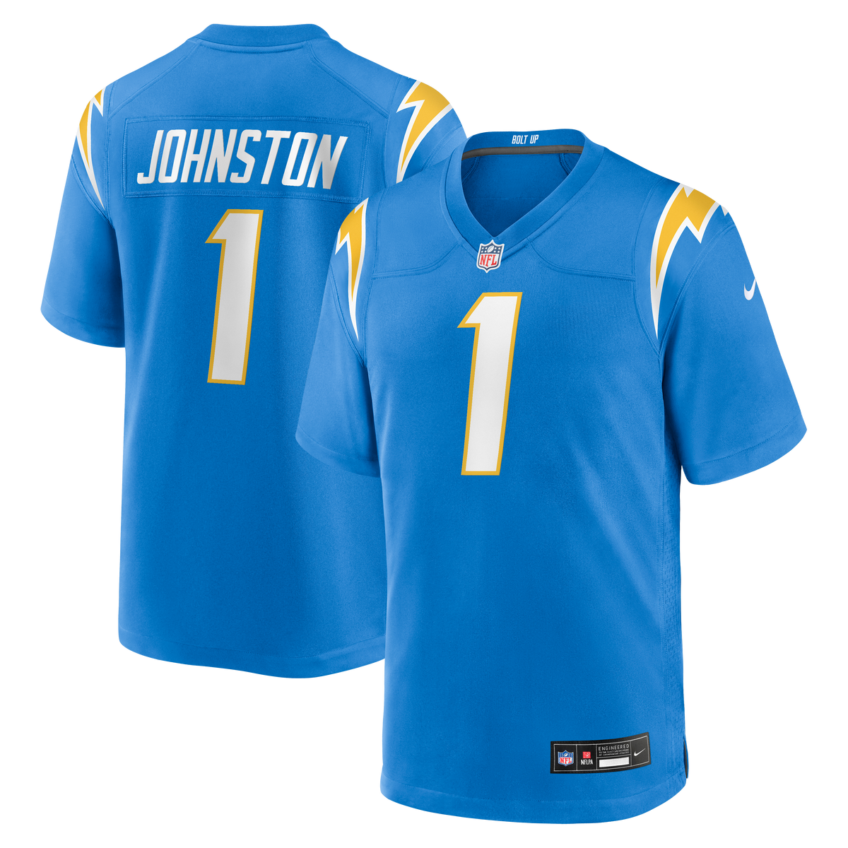 Men's Los Angeles Chargers Quentin Johnston Nike Navy Alternate Super Chargers Game Player Jersey