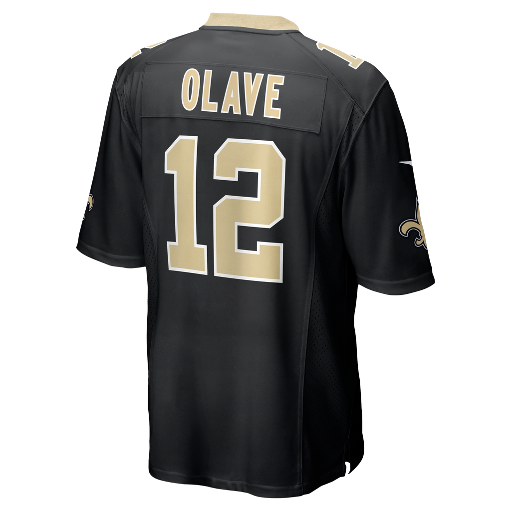 Men's New Orleans Saints Chris Olave Nike Black Player Game Jersey