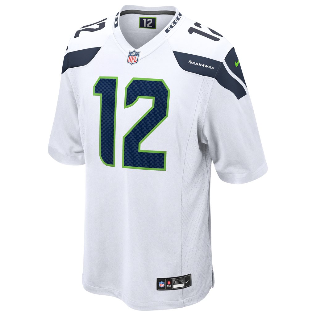 Men's Seattle Seahawks 12s Nike White Game Jersey