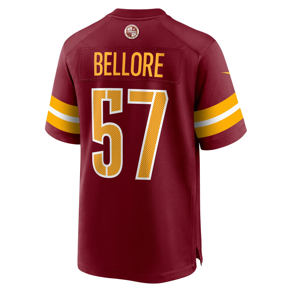 Men's Washington Commanders Nick Bellore Nike  Burgundy Team Game Jersey