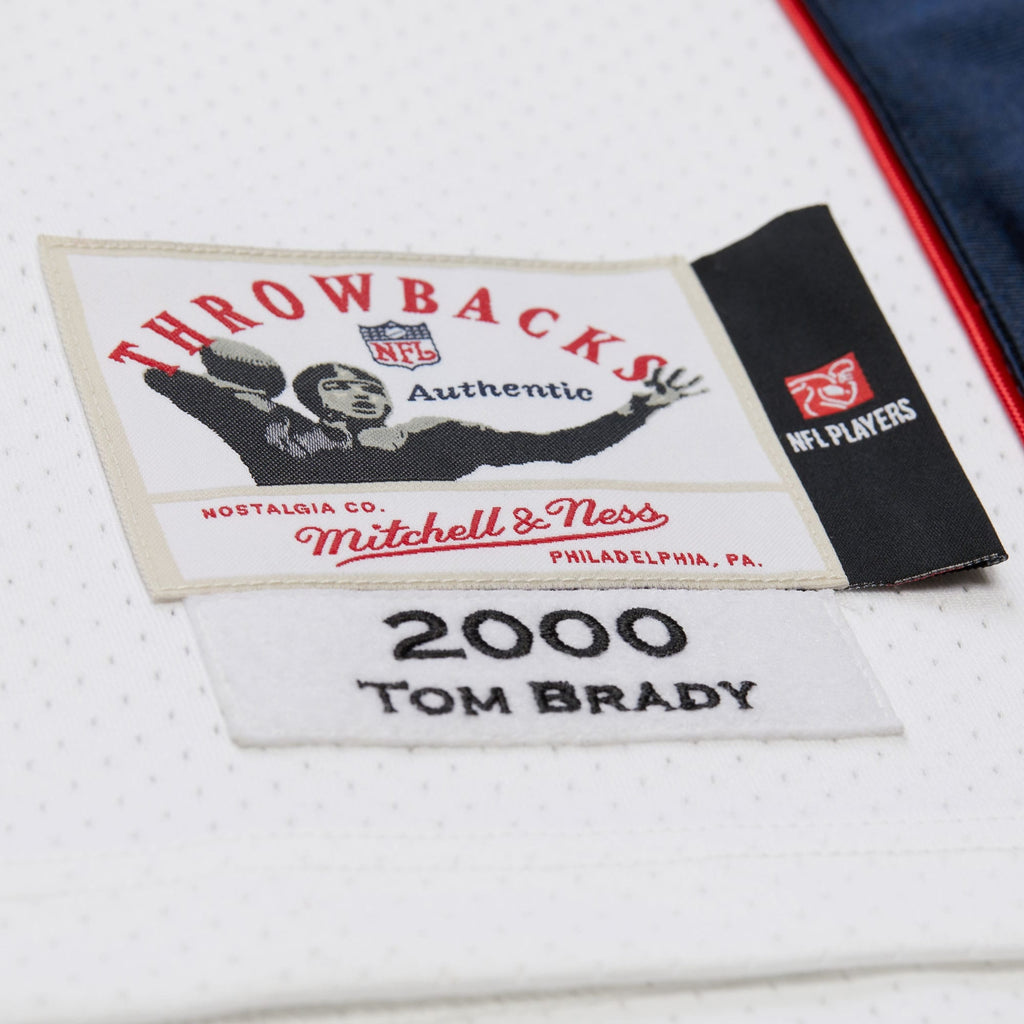 Men's New England Patriots Tom Brady Mitchell & Ness White 2000 Big & Tall Legacy Replica Jersey