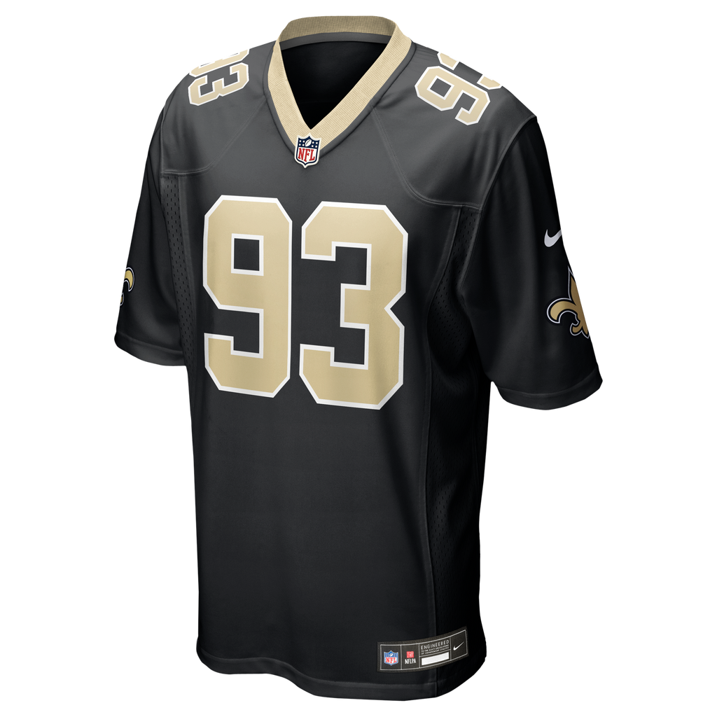 Men's New Orleans Saints Nathan Shepherd Nike Black Game Jersey