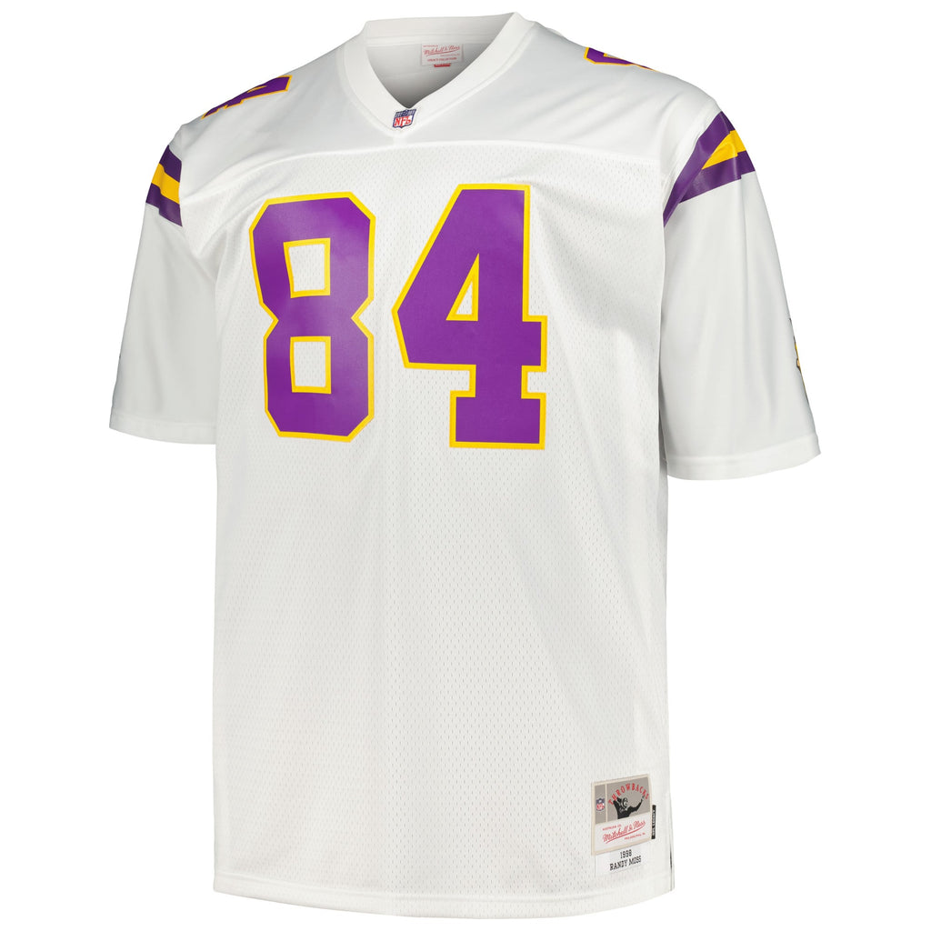 Men's Minnesota Vikings Randy Moss Mitchell & Ness Purple Big & Tall 1998 Retired Player Replica Jersey