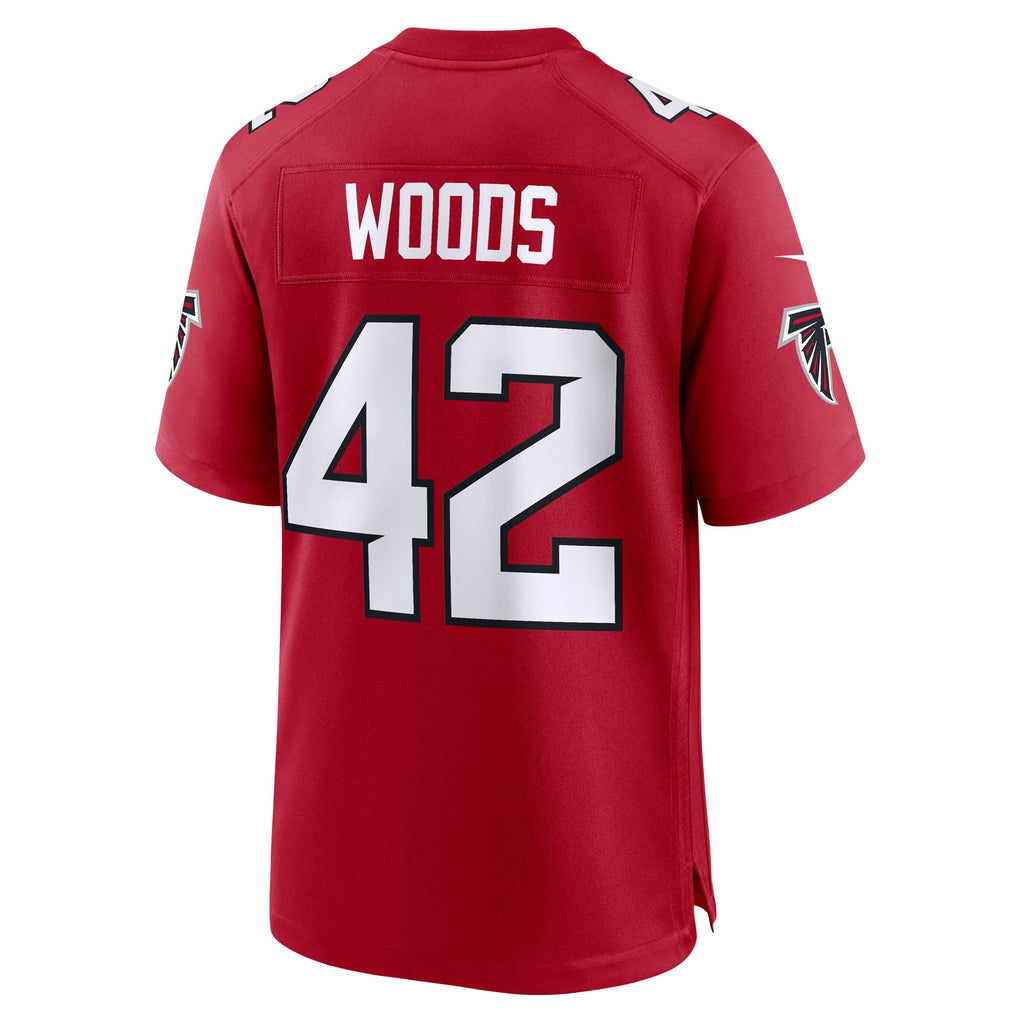 Men's Atlanta Falcons Josh Woods Nike Red Team Game Jersey