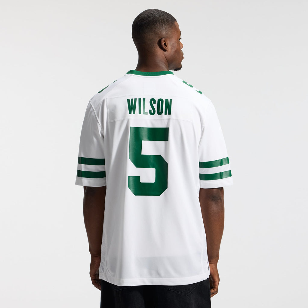Men's New York Jets Garrett Wilson Nike Legacy White Game Jersey