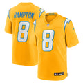 Men's Los Angeles Chargers Omarion Hampton Nike Gold Alternate Charger Power Game Player Jersey