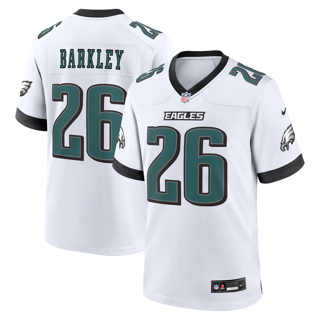 Men's Philadelphia Eagles Saquon Barkley Nike  White Game Jersey