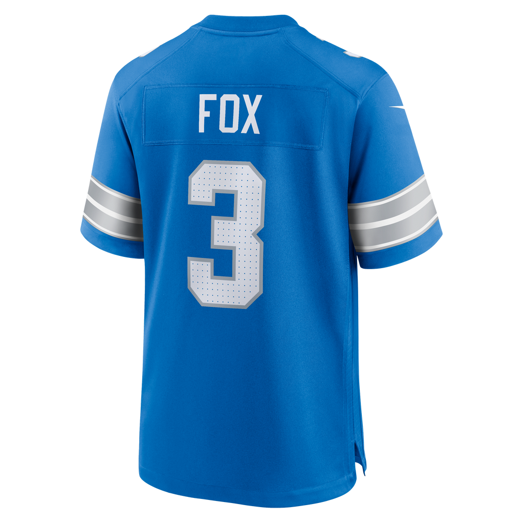 Men's Detroit Lions Jack Fox Nike  Blue Team Game Jersey