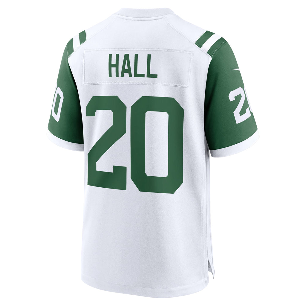 Men's New York Jets Breece Hall Nike White Classic Alternate Game Jersey