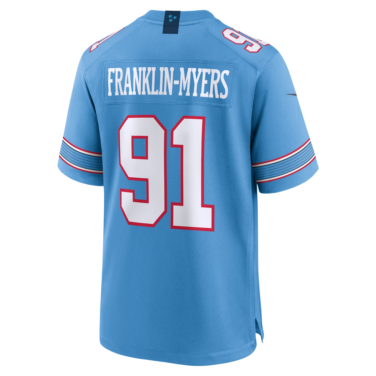Men's Tennessee Titans John Franklin-Myers Nike Light Blue Team Game Jersey