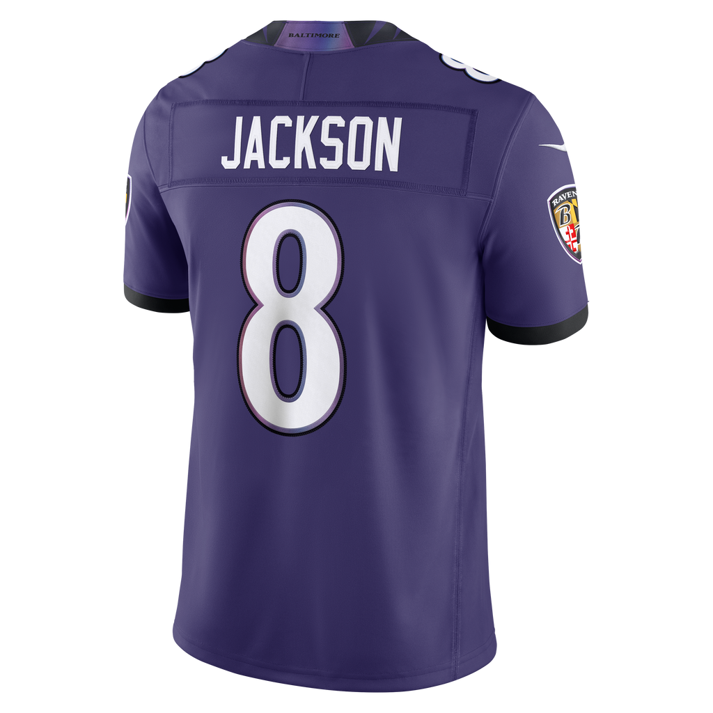 Men's Baltimore Ravens Lamar Jackson Nike Black Alternate Alternate Vapor F.U.S.E. Stitched Limited Jersey