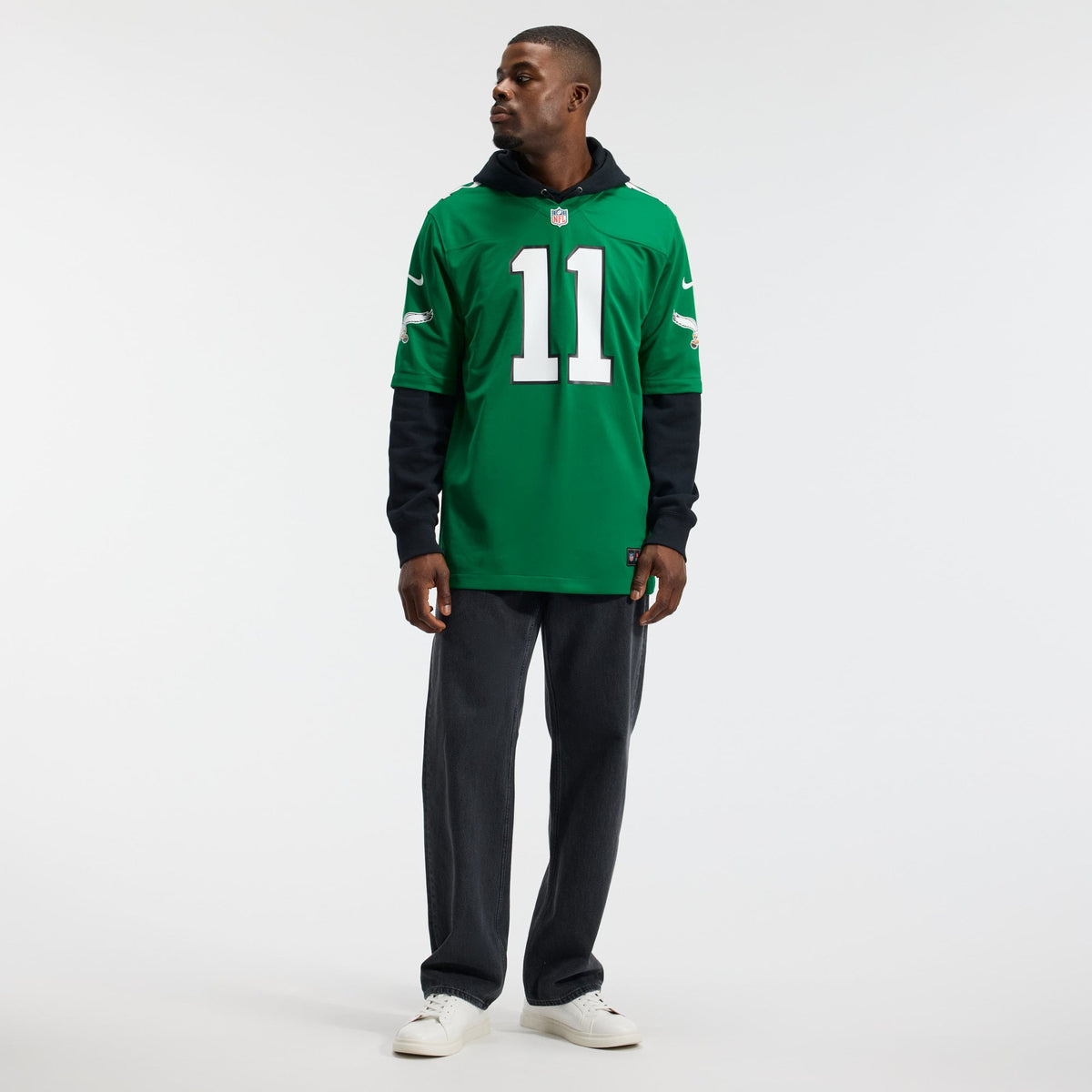 Men's Philadelphia Eagles A.J. Brown Nike Kelly Green Alternate Game Player Jersey