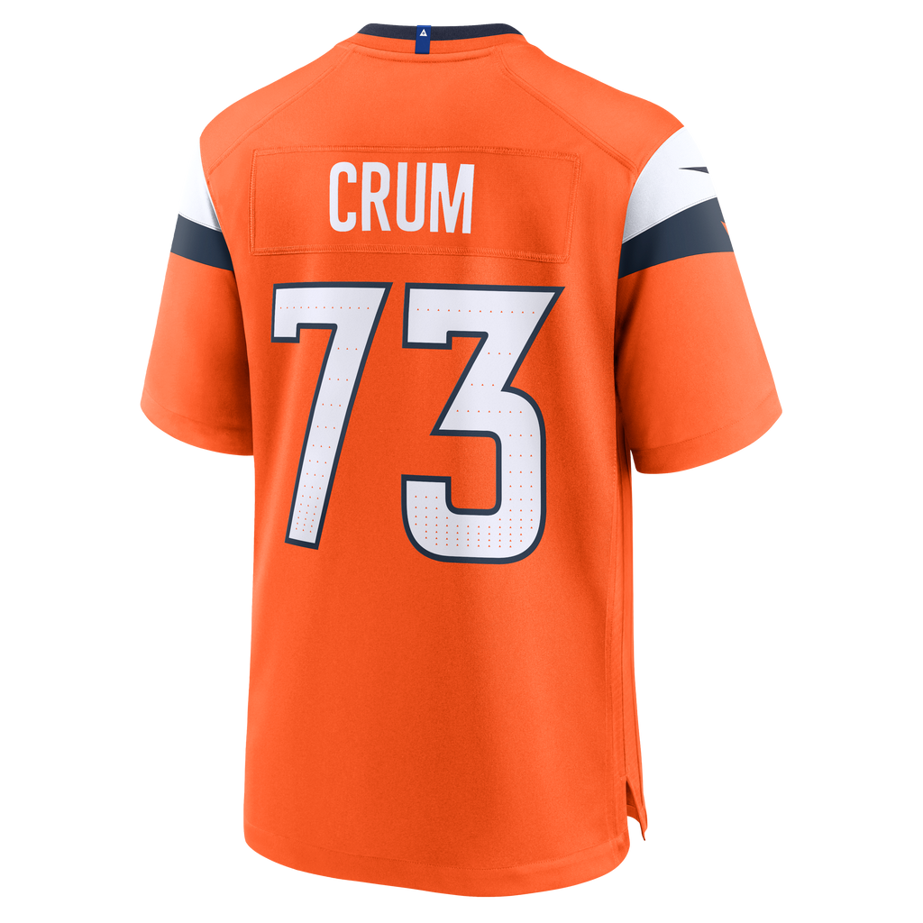 Men's Denver Broncos Frank Crum Nike  Orange Team Game Jersey