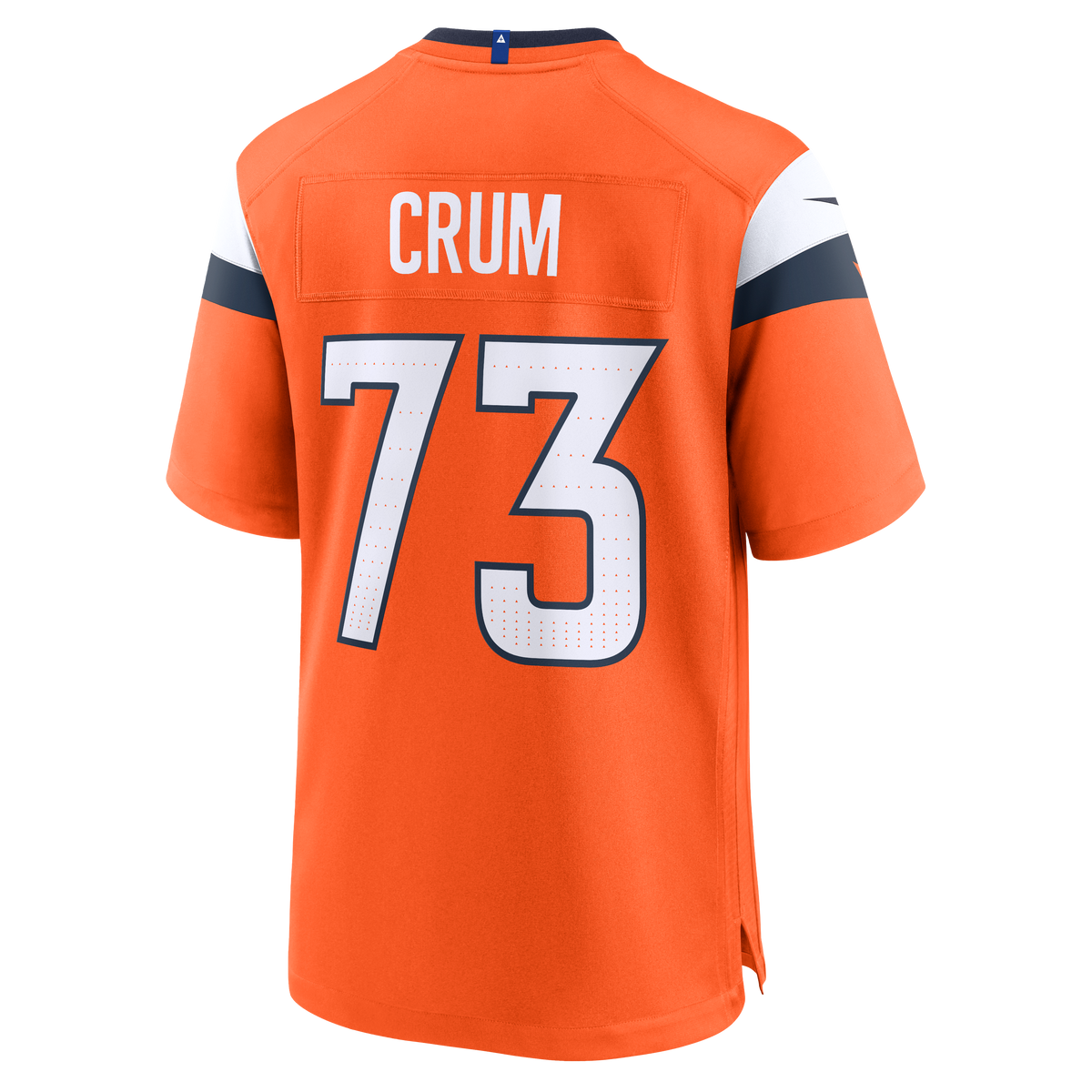 Men's Denver Broncos Frank Crum Nike  Orange Team Game Jersey