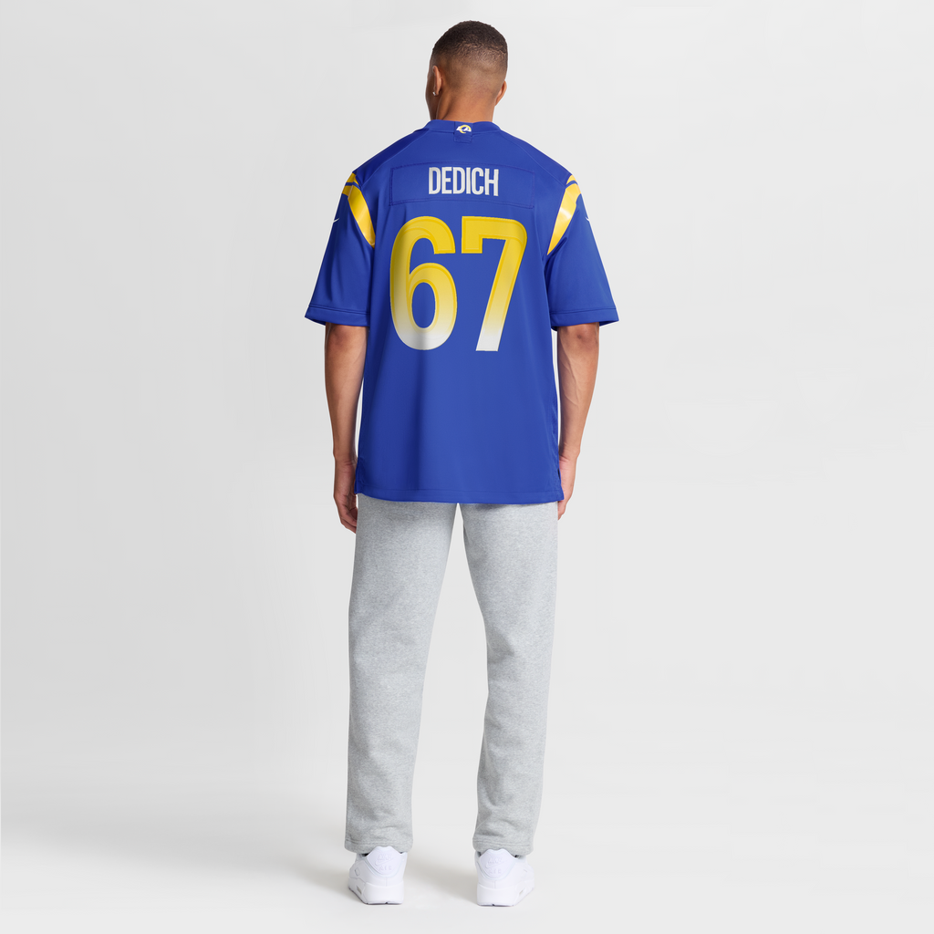 Men's Los Angeles Rams Justin Dedich Nike  Royal Game Jersey
