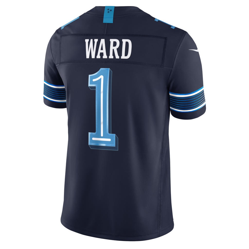 Men's Tennessee Titans Cameron Ward Nike Navy 2026 Rivalries Collection Stitched Limited Jersey