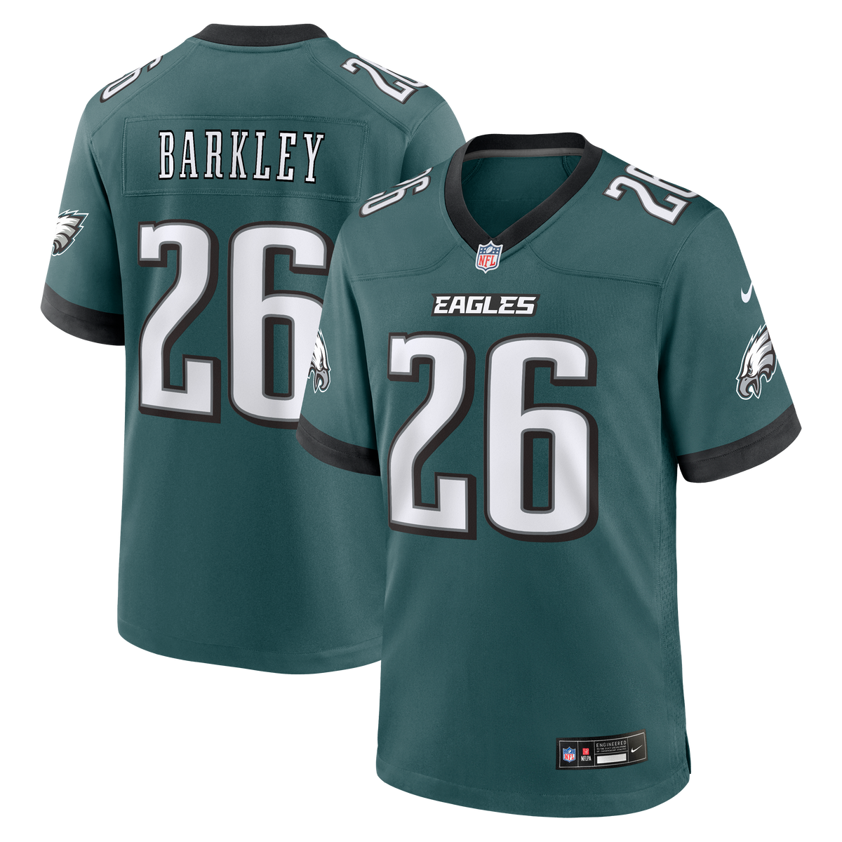 Men's Philadelphia Eagles Saquon Barkley Nike  Black Alternate Game Jersey