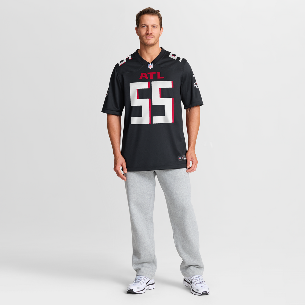 Men's Atlanta Falcons John Abraham Nike Black Game Retired Player Jersey