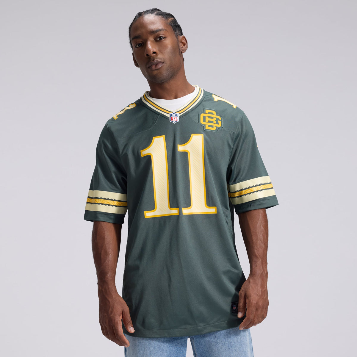 Men's Green Bay Packers Jayden Reed Nike Green 2026 Rivalries Collection Game Jersey