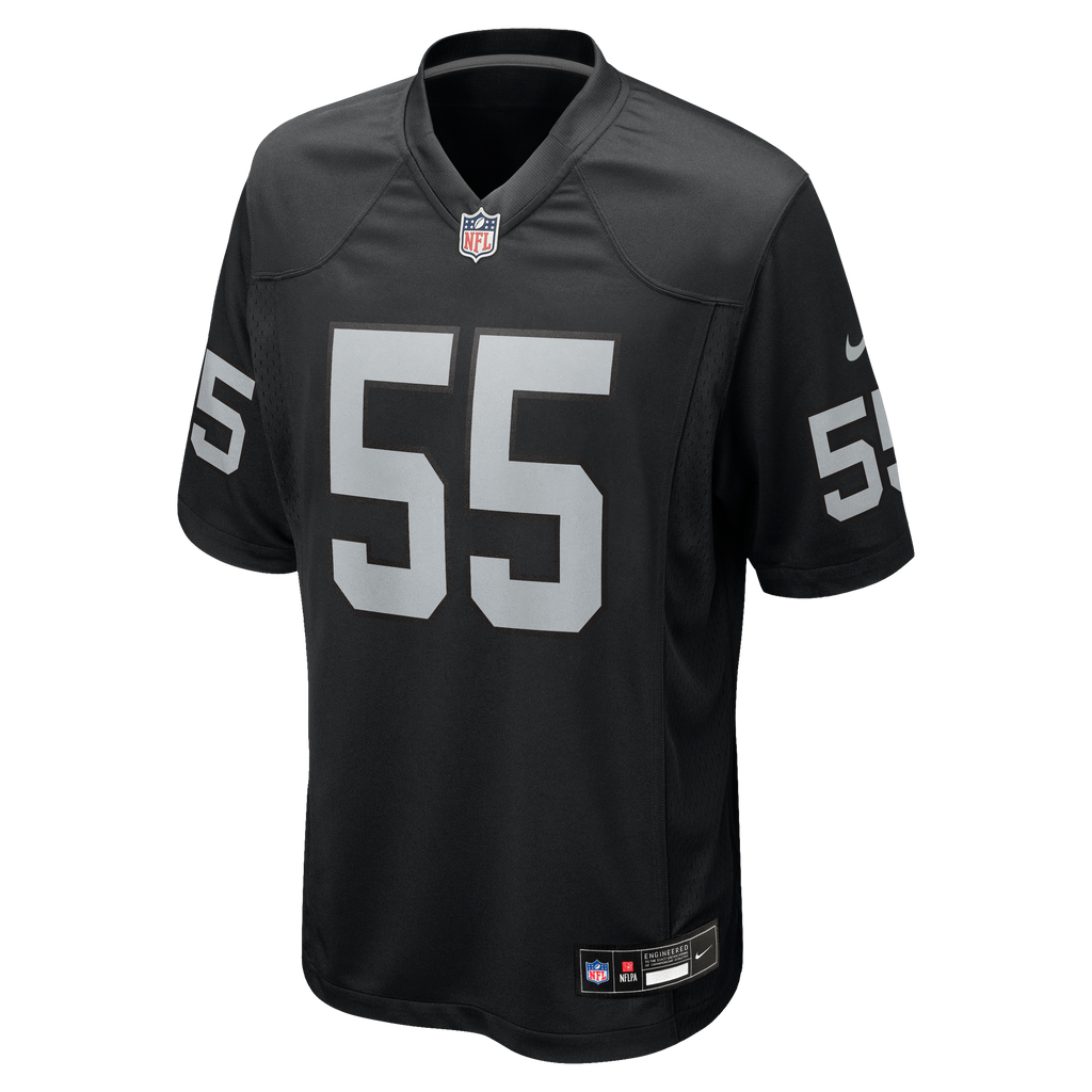 Men's Las Vegas Raiders Cody Lindenberg Nike  Black Team Game Jersey