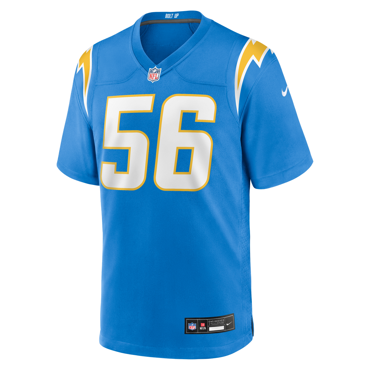 Men's Los Angeles Chargers Kanai Mauga Nike  Powder Blue Team Game Jersey