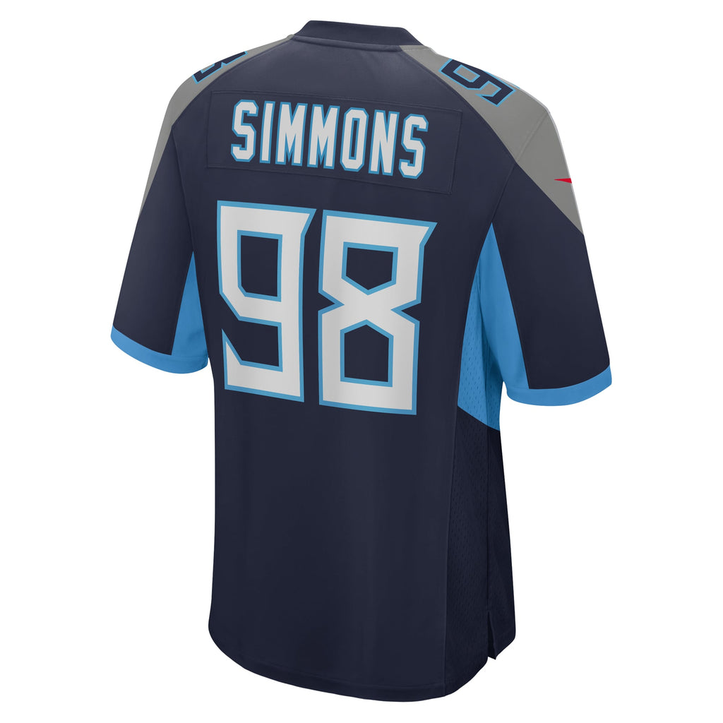 Men's Tennessee Titans Jeffery Simmons Nike  Navy  Game Jersey