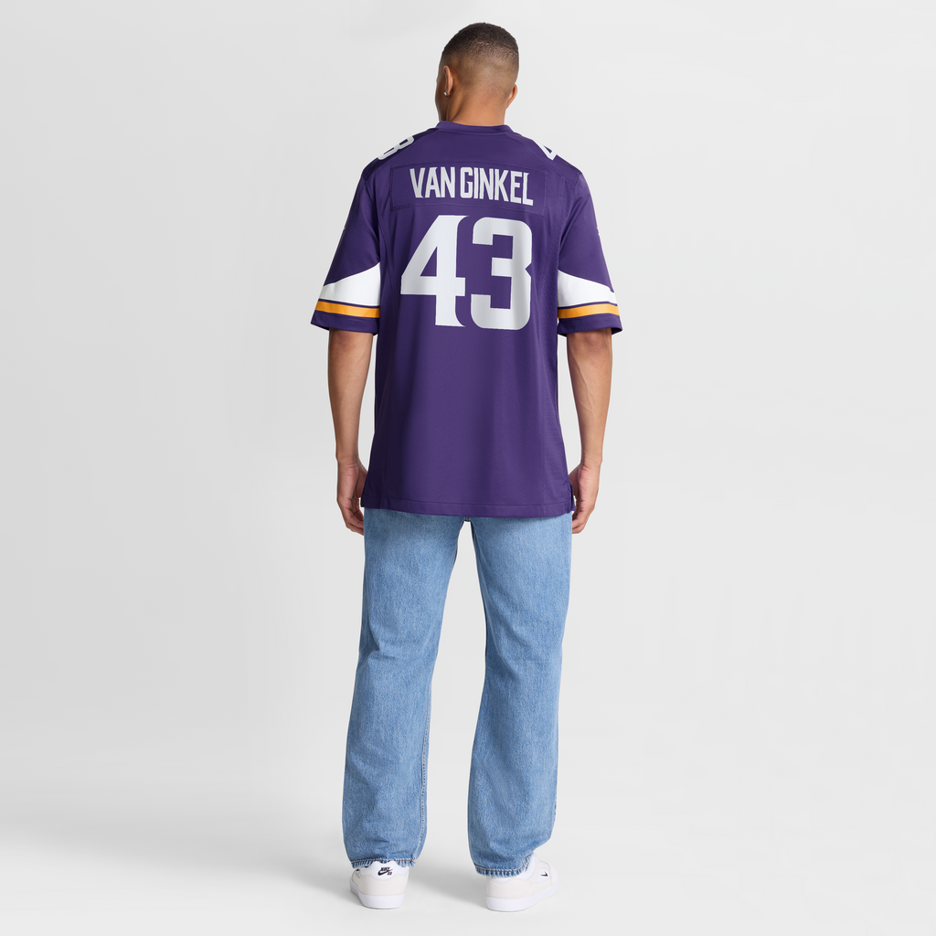 Men's Minnesota Vikings Andrew Van Ginkel Nike  Purple Team Game Jersey