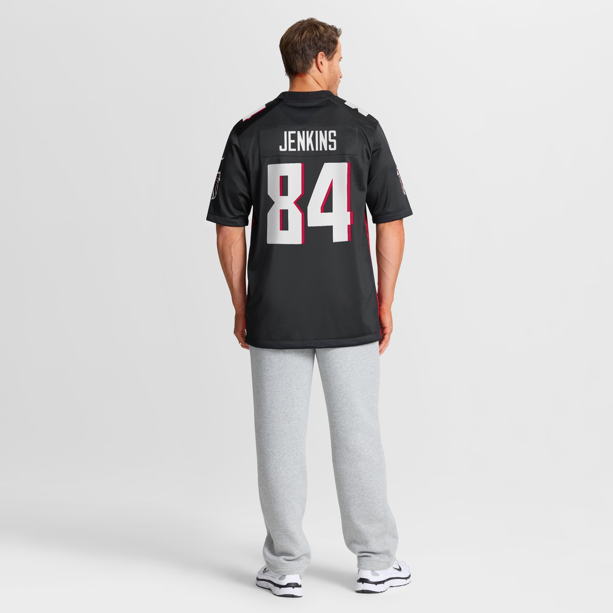 Men's Atlanta Falcons Alfred Jenkins Nike Black Game Retired Player Jersey