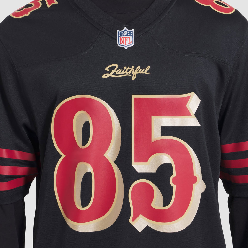 Men's San Francisco 49ers George Kittle Nike Black Rivalries Collection Game Jersey