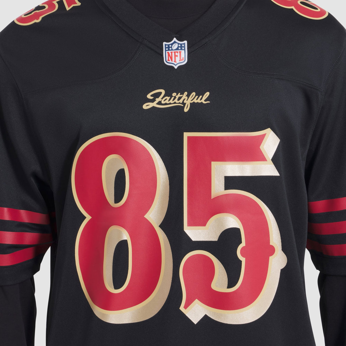 Men's San Francisco 49ers George Kittle Nike Black Rivalries Collection Game Jersey