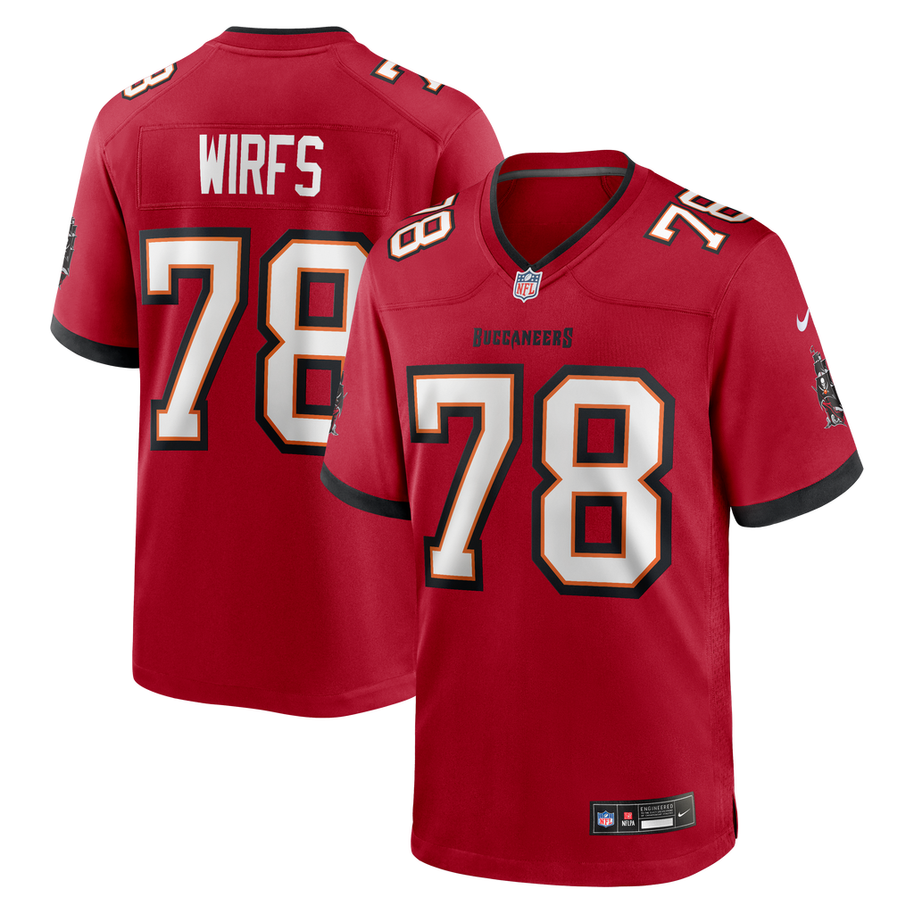 Men's Tampa Bay Buccaneers Tristan Wirfs Nike Red Player Game Jersey