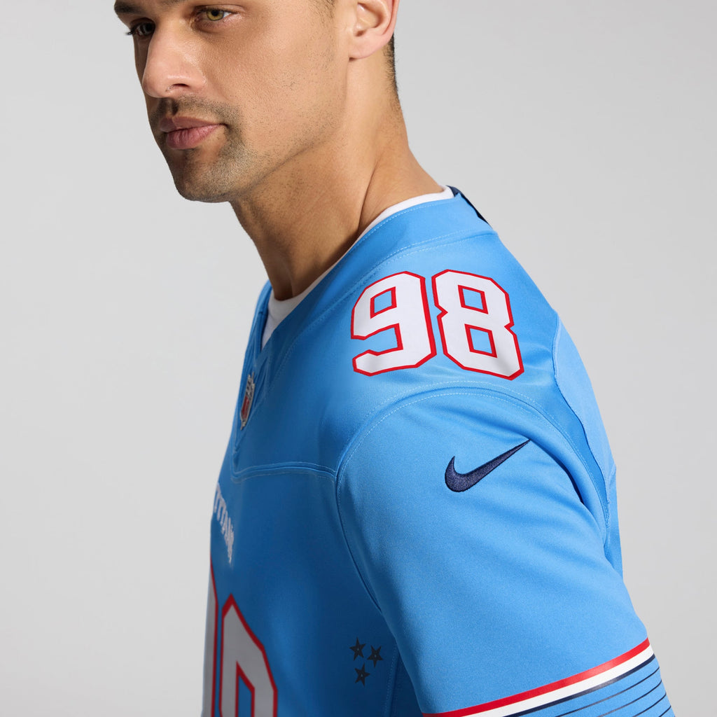 Men's Tennessee Titans Jeffery Simmons Nike White Vapor F.U.S.E. Stitched Limited Jersey