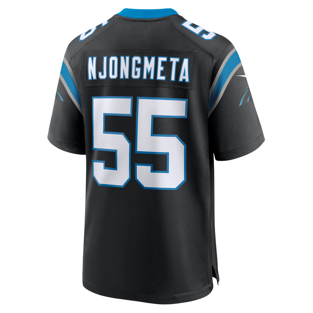 Men's Carolina Panthers Maema Njongmeta Nike  Black Team Game Jersey