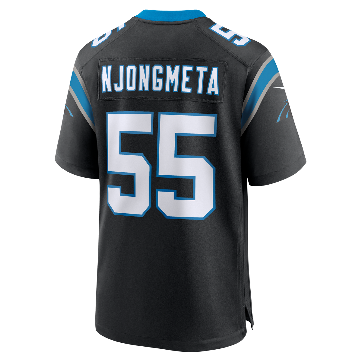 Men's Carolina Panthers Maema Njongmeta Nike  Black Team Game Jersey