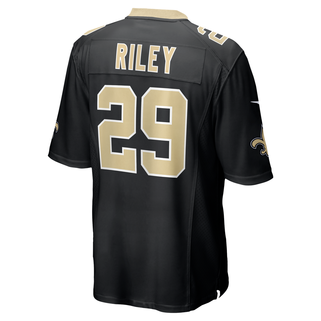 Men's New Orleans Saints Quincy Riley Nike  Black Team Game Jersey