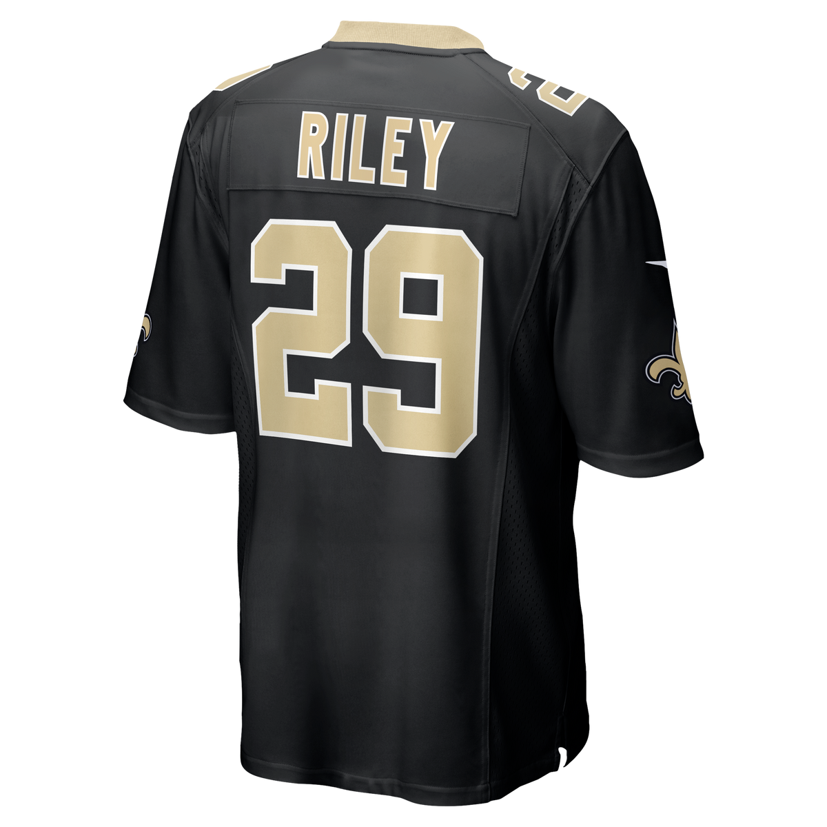 Men's New Orleans Saints Quincy Riley Nike  Black Team Game Jersey