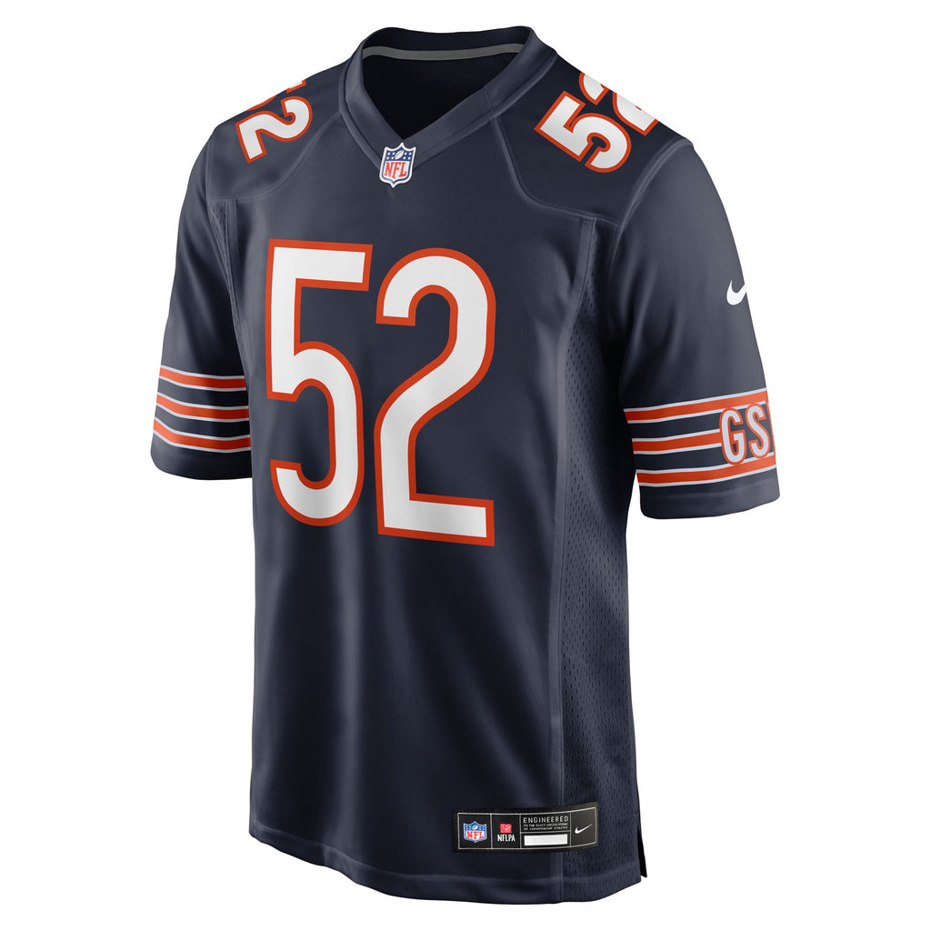 Men's Chicago Bears Drew Dalman Nike  Navy Team Game Jersey