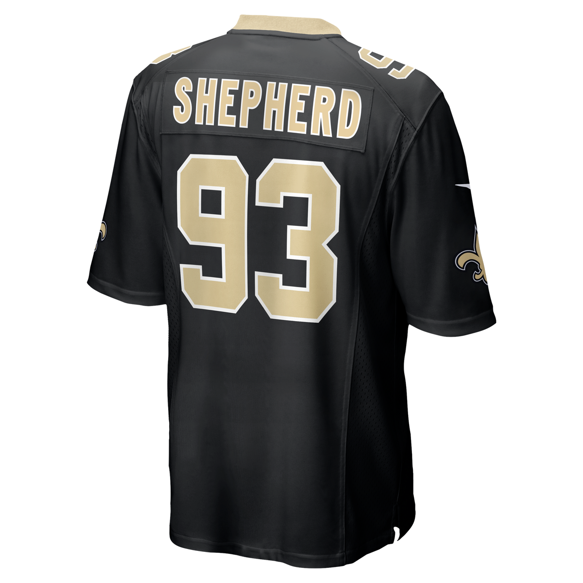Men's New Orleans Saints Nathan Shepherd Nike Black Game Jersey