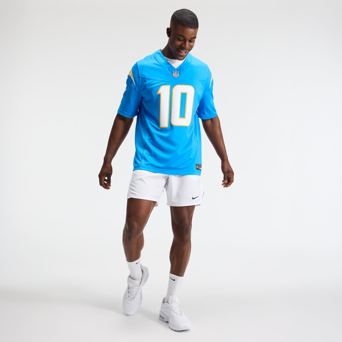 Men's Los Angeles Chargers Justin Herbert Nike Navy Alternate Super Chargers Vapor F.U.S.E. Stitched Limited Jersey