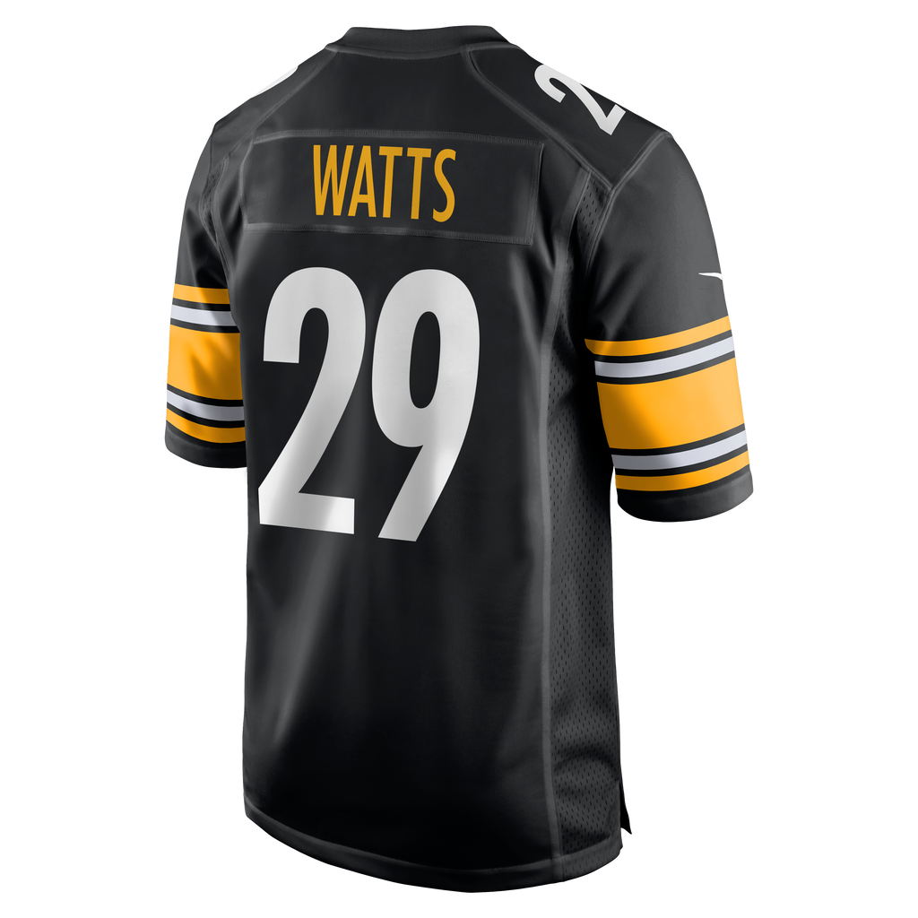 Men's Pittsburgh Steelers Ryan Watts Nike  Black  Game Jersey