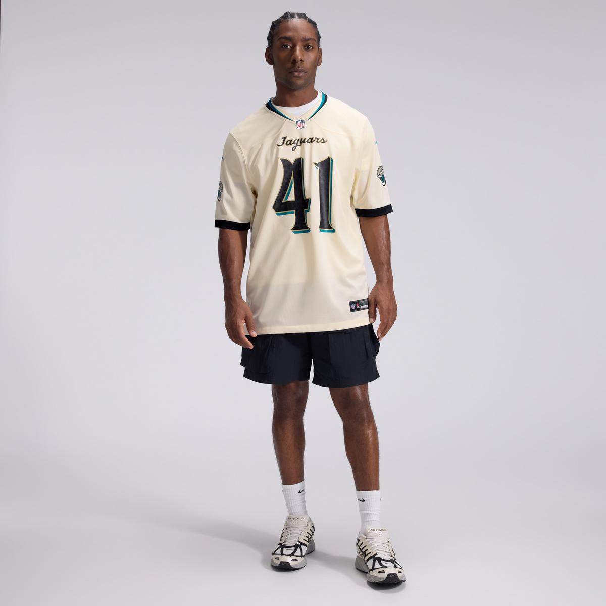 Men's Jacksonville Jaguars Josh Hines-Allen Nike Natural 2026 Rivalries Collection Game Jersey
