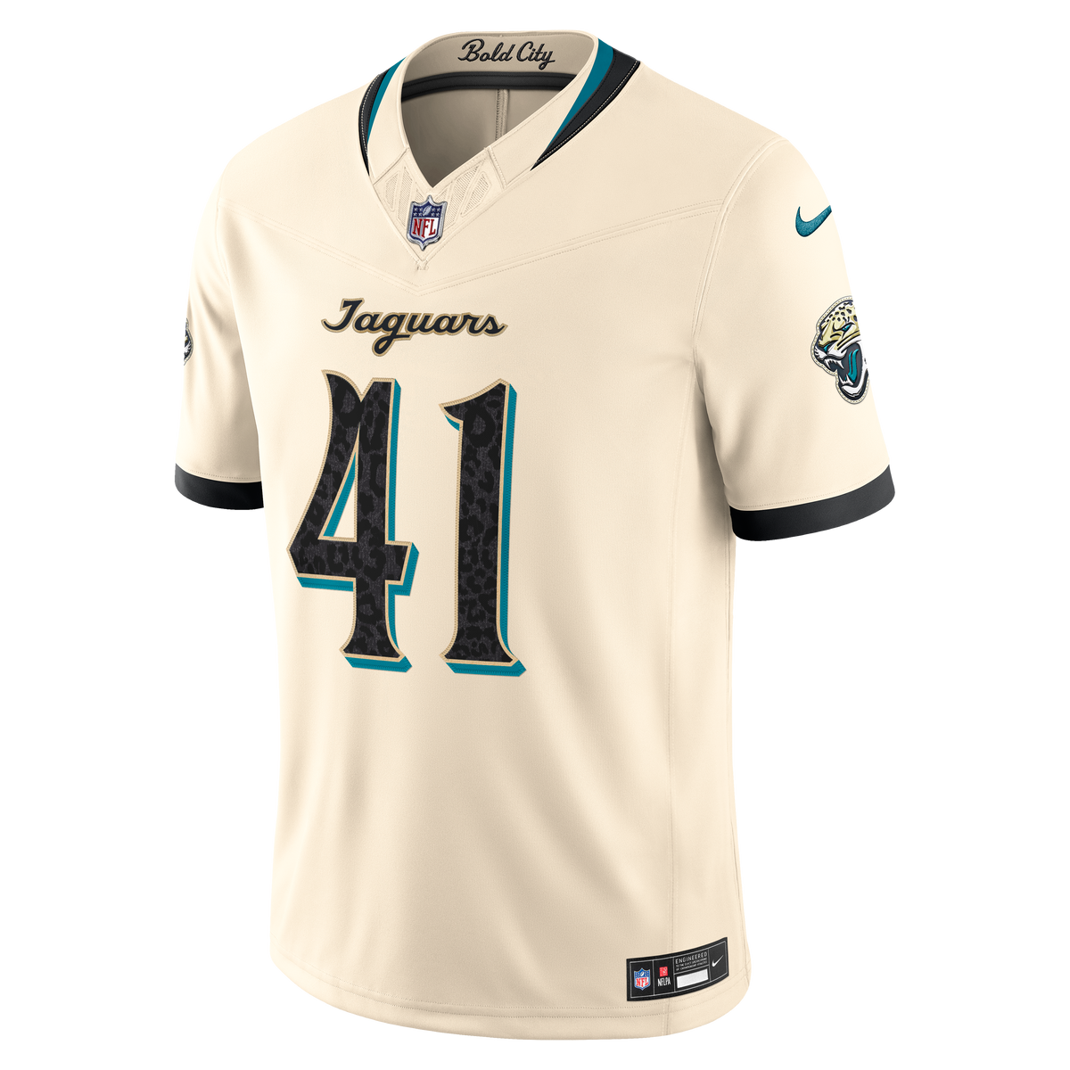 Men's Jacksonville Jaguars Josh Hines-Allen Nike Natural 2026 Rivalries Collection Stitched Limited Jersey