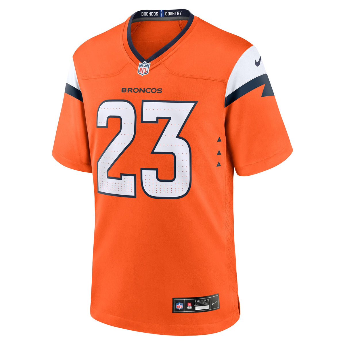 Men's Denver Broncos Jahdae Barron Nike Orange Game Player Jersey