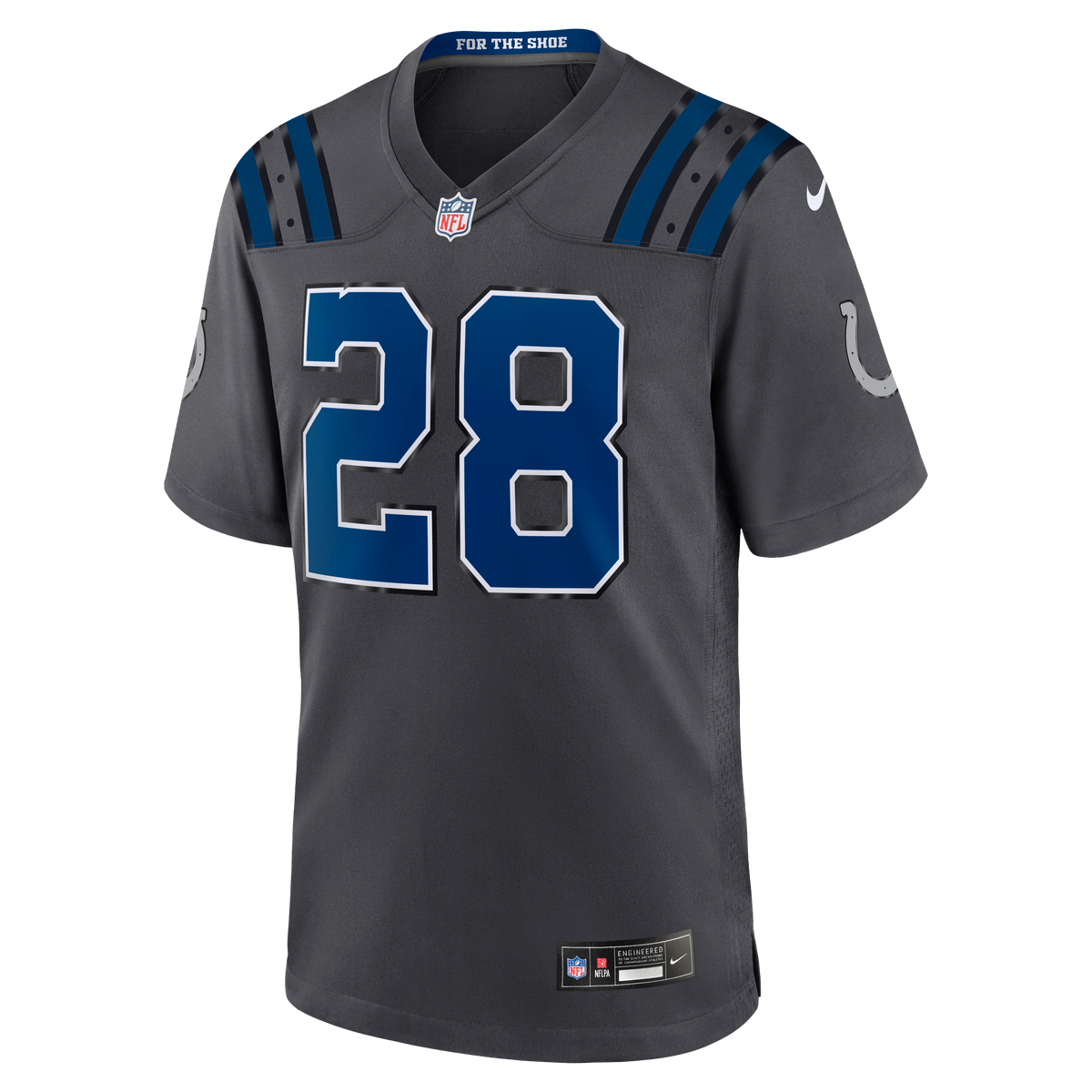 Men's Indianapolis Colts Jonathan Taylor Nike Anthracite 2026 Rivalries Collection Game Jersey