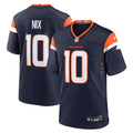 Men's Denver Broncos Bo Nix Nike  Navy Alternate Game Jersey