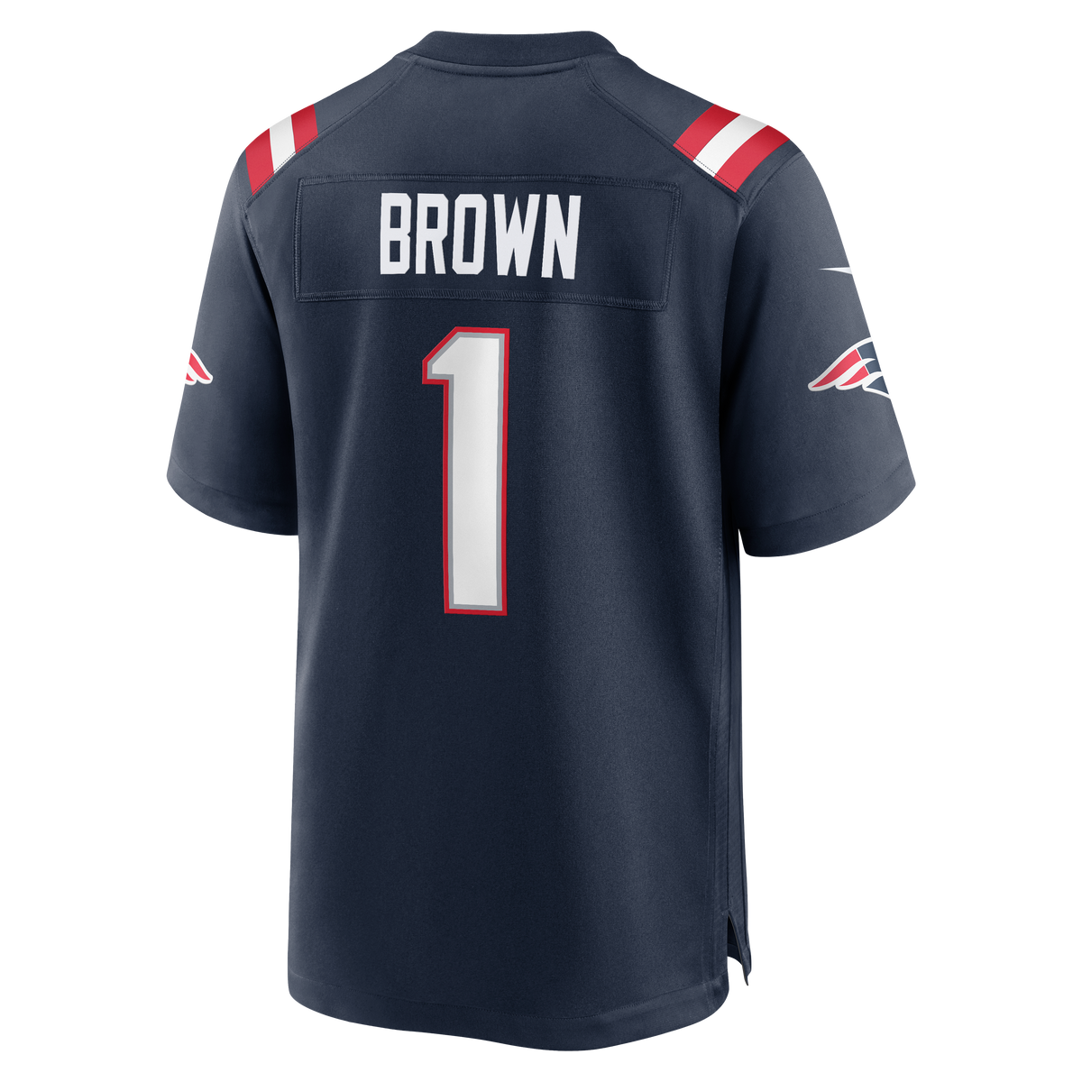 Men's New England Patriots A.J. Brown Nike Red Game Jersey