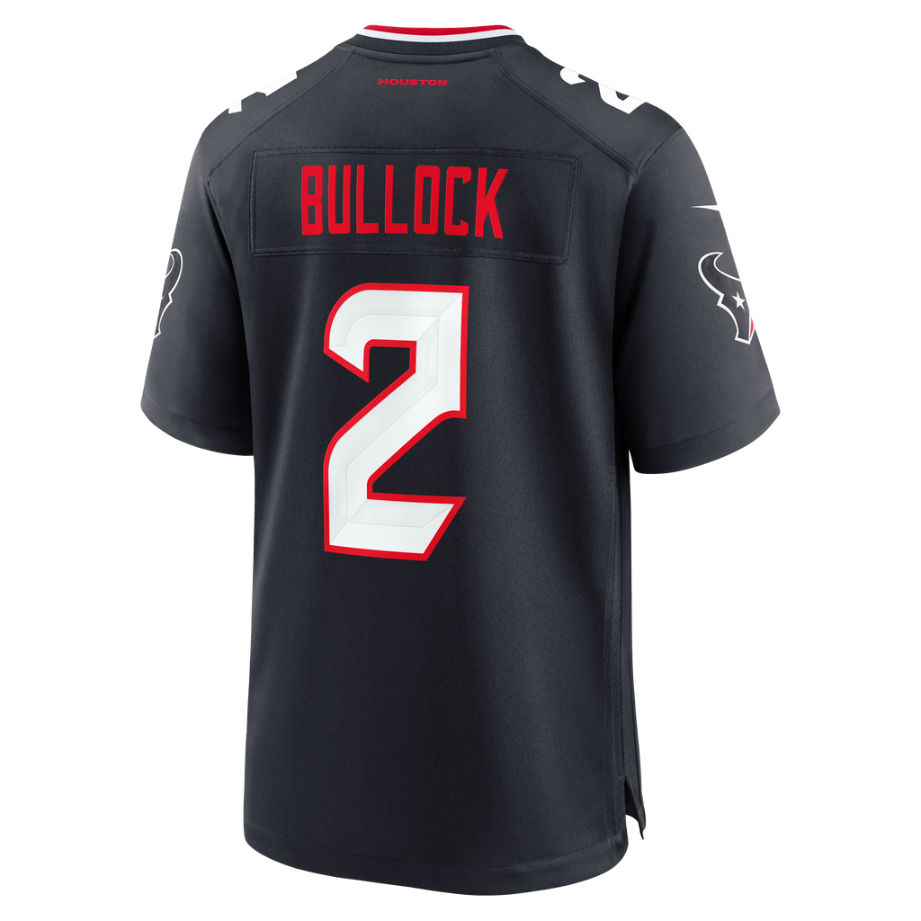 Men's Houston Texans Calen Bullock Nike  Navy Team Game Jersey