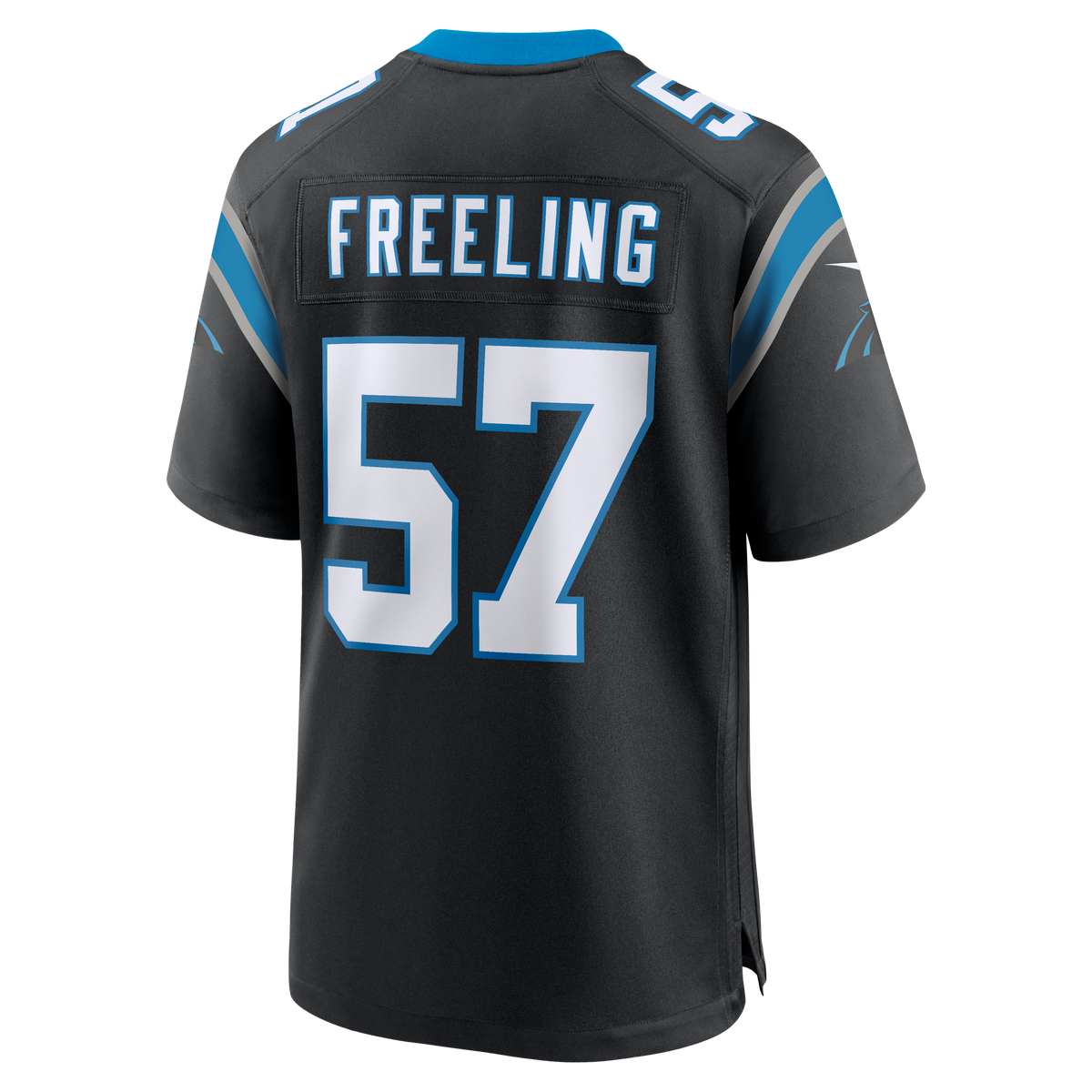 Men's Carolina Panthers Monroe Freeling Nike Black Team Game Jersey