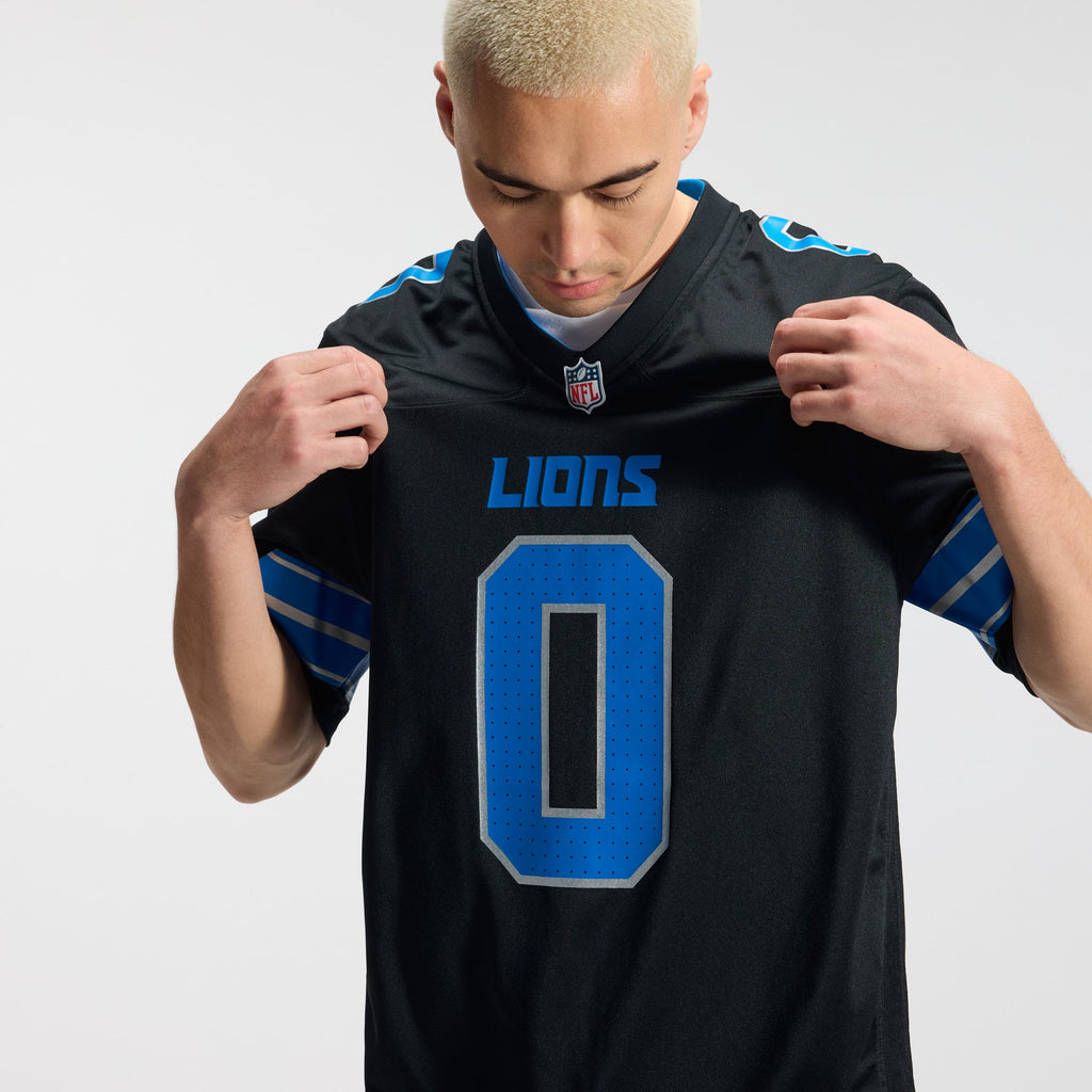 Men's Detroit Lions Jahmyr Gibbs Nike Blue Game Player Jersey