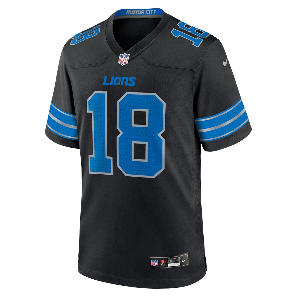 Men's Detroit Lions Isaac TeSlaa Nike Blue Game Player Jersey